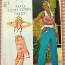 Misses Halter, Skirt and High-Waisted  Pants Vintage 70s Pattern Simplicity 6462