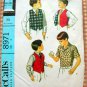 Boys Shirt and Buttonfront Vest McCall's 8971 Vintage Sewing Pattern