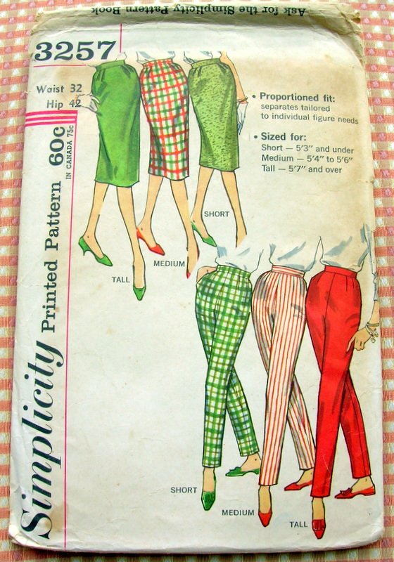 Misses Tailored Skirts and Skinny Pants Vintage 50s Sewing Pattern ...