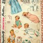 Layette with Flower Transfer Vintage Sewiing Pattern Simplicity 3043
