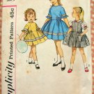 Girl's Bouffant Party  Dress Vintage 50s Sewing Pattern Simplicity 4289