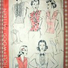 Misses' Shirt Dickeys Vintage 40s Hollywood Sewing Pattern 1085