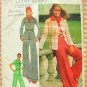 Misses Shirt Jacket and Cuffed Bell Bottom Pants 1970s Vintage Sewing Pattern Simplicity 5750