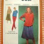 Misses Stretch Knit Skirts, Tops and Pants 70s Vintage Sewing Pattern Simplicity 8651