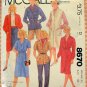 Plus Size Misses Dress, Jacket, Jumper and Shirt  80s Vintage Sewing Pattern McCalls 8670