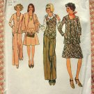 Misses Cardigan, Top, Skirt and Pants 70s Vintage Sewing Pattern Simplicity 6609