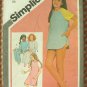 Girls' Nightshirt Vintage 70s Sewing Pattern Simplicity 9788