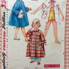 Child's Robe in Three-Lengths Vintage Sewing Pattern Simplicity 4503 Size 1