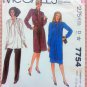 Misses Dress, Tunic, Skirts and Pants Vintage Sewing Pattern McCall's 7754