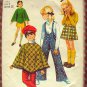 Girl's Poncho, Pants, Skirt Simplicity 8425 Vintage Sewing Pattern