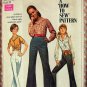 Juniors High Waisted Jeans and Crop Top Vintage 60s Sewing Pattern Simplicity 8009