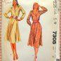 80s Plus Size Feminine Dress and Cummerbund Vintage Sewing Pattern McCall's 7305