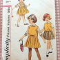 Girl's Pleated Skirt and Tops Vintage Pattern Simplicity 4064