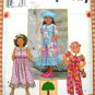 Simplicity 0662 Girl's Jumpsuit Dress, Bag and Hat Vintage 90s Sewing Pattern