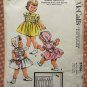 Toddler Girl's Smocked Dress and Bonnet Sz 1 McCall's 2106 Vintage Sewing Pattern