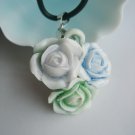 Porcelain Triple-rose Pendent