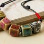 HANDMADE Porcelain beads necklace colorful