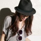 Style Casual Straw Hat Black