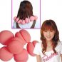 Magic Soft Sponge Hair Care Roller Curler - Pink 6pcs