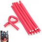 Soft Bendy Hair Rollers Foam Curler 12mm Small Red