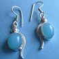 Blue Chalcedony and Tibet Silver Earrings