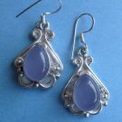 Violet Chalcedony Tibet Silver Earrings