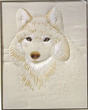 WHITE WOLF- candlewicking