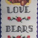 THREE BEARS  (bookmark) - embroidery