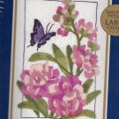 FLORAL BUTTERFLY - crewel