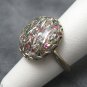 Vintage Glitter Confetti Button Ring