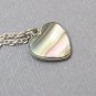 Vintage Abalone Shell Heart Necklace