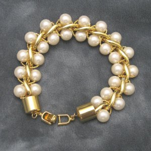 Vintage Double Row Pearl Bracelet Unique