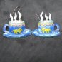 Bright Enamel Coffee Cup Earrings