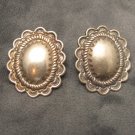 Large Sterling Concho Earrings