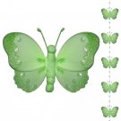 Green Butterfly Garland String Mobile - nylon hanging ceiling wall baby nursery room wedding decor d