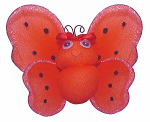 4"" Red Smiling Ladybug - nylon hanging ceiling wall baby nursery room wedding decor decoration deco