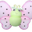 4"" Green Pink Smiling Ladybug - nylon hanging ceiling wall baby nursery room wedding decor decorati