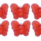 2"" Red Black Mini Smiling Ladybugs 6pc set - nylon hanging ceiling wall baby nursery room wedding d
