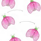 24"" Green Pink Glitter Ladybug Mobile - nylon hanging ceiling wall baby nursery room wedding decor 