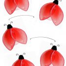 24"" Red Glitter Ladybug Mobile - nylon hanging ceiling wall baby nursery room wedding decor decorat
