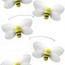 24"" Yellow Smiling Bee Mobile - nylon hanging ceiling wall baby nursery room wedding decor decorati