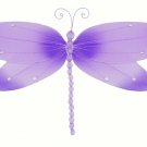 7"" Purple Crystal Dragonfly - nylon hanging ceiling wall nursery bedroom decor decoration decoratio