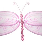 13"" Pink Glitter Dragonfly - nylon hanging ceiling wall nursery bedroom decor decoration decoration