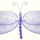 10"" Purple Glitter Dragonfly - nylon hanging ceiling wall nursery bedroom decor decoration decorati
