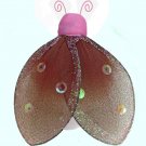 4"" Brown Pink Glitter Ladybug - nylon hanging ceiling wall nursery bedroom decor decoration decorat