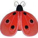 4"" Red Black Shimmer Ladybug - nylon hanging ceiling wall nursery bedroom decor decoration decorati