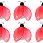 2"" Red Black Mini Glitter Ladybugs 6pc set - nylon hanging ceiling wall nursery bedroom decor decor