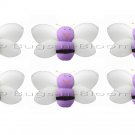 2"" Purple Mini Smiling Bumble Bees 6pc set - nylon hanging ceiling wall nursery bedroom decor decor