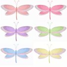 5"" Lot Multi-Layered Dragonflies 6 piece Set dragonfly  - nylon hanging ceiling wall nursery bedroo