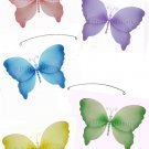 24"" Pink Purple Yellow Blue Green Crystal Butterfly Mobile - nylon hanging ceiling wall nursery bed